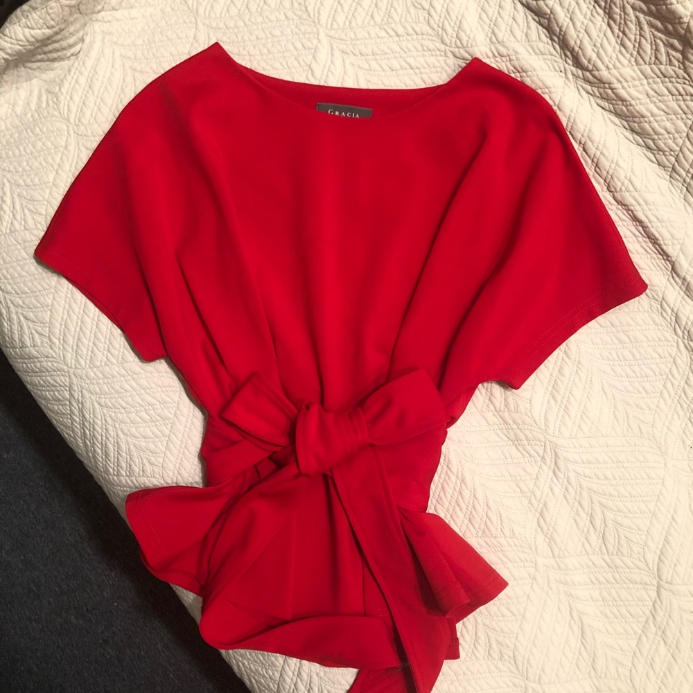 Beautiful rich red color blouse !